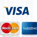 Visa, Mastercard, American Express logos