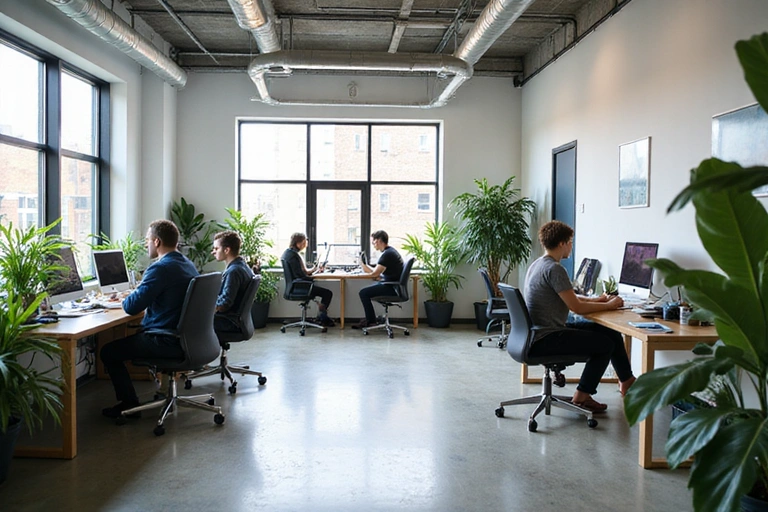 Ufficio moderno con persone che collaborano